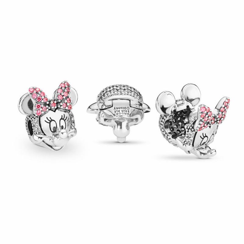 Talismane Pandora Disney Shimmering Minnie Portrait Clip Argint/Roz (c0zsjrei)